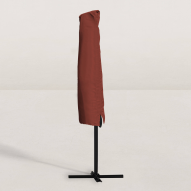 Housse de protection pour parasol déporté rond Ø300 cm - Rouge oxyde