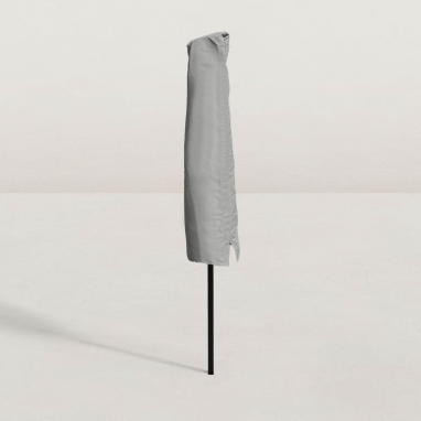 Housse de protection pour parasol droit rond Ø270 cm - Gris argile